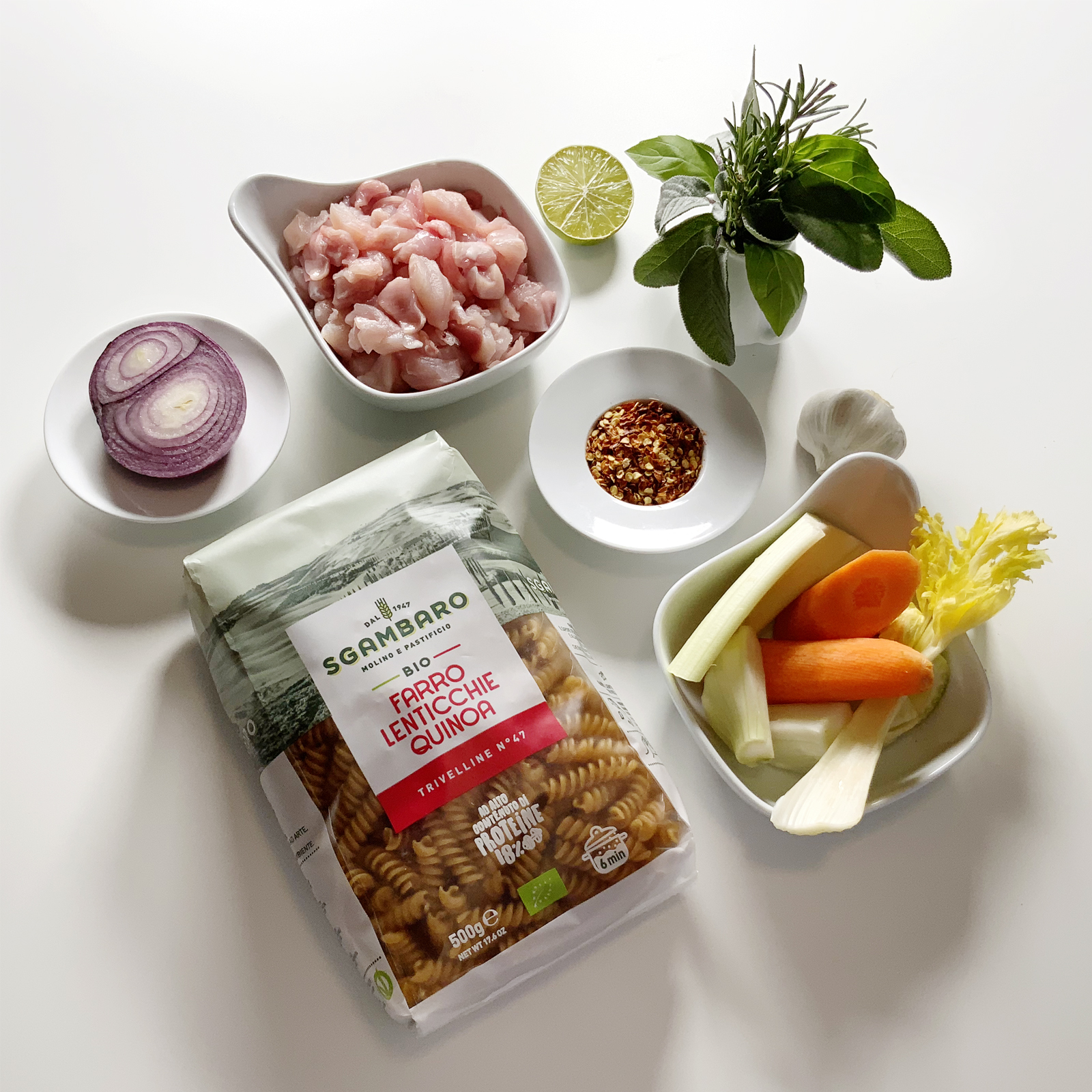 Trivelline Sgambaro con ragù di coniglio, gli ingredienti.